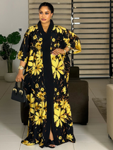GOLDEN PETAL FLOW KAFTAN