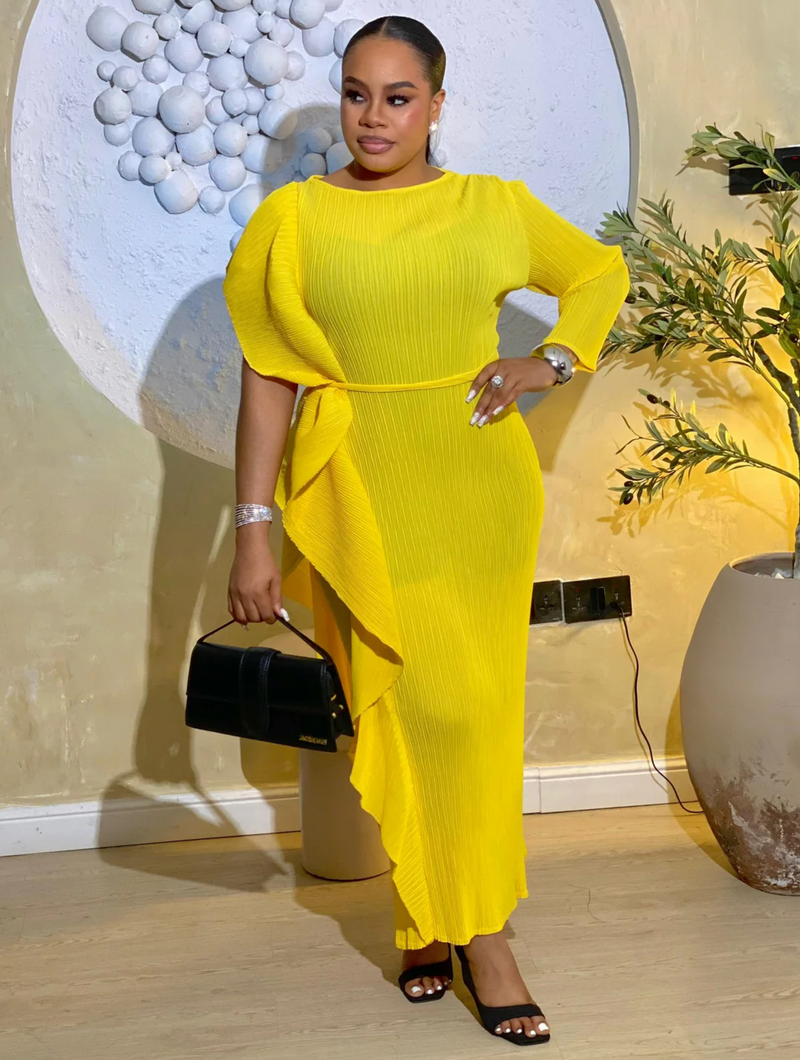 MAJESTIC WAVE DRESS (YELLOW)