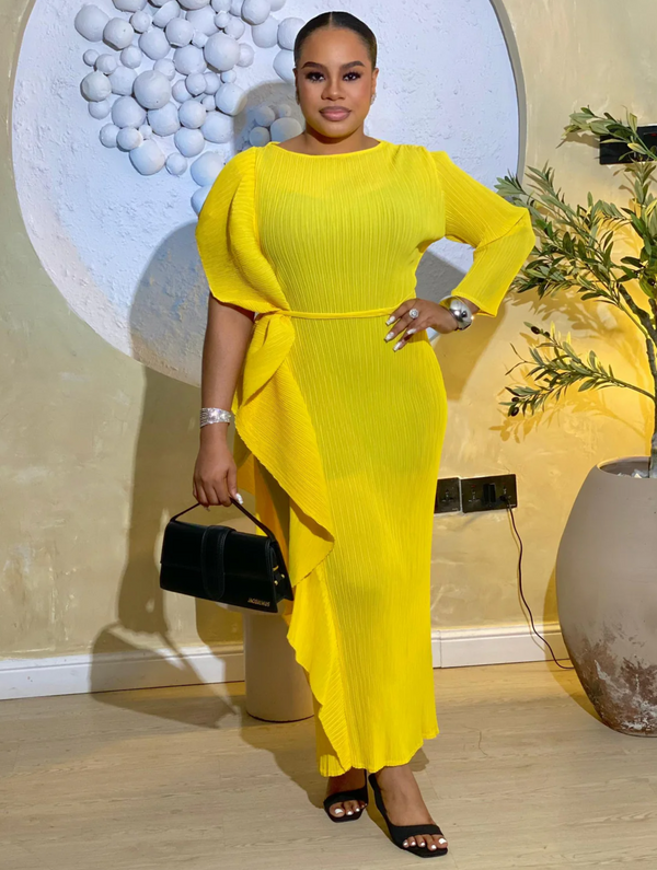MAJESTIC WAVE DRESS (YELLOW)