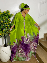 HERITAGE BLOOM KAFTAN (OLIVE)