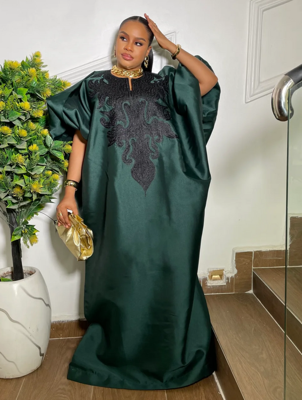 ROYAL EMBROIDERED BUBU (EMERALD GREEN)
