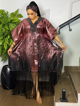 FRINGE LUXE KAFTAN (ONION PINK)