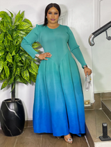 MYSTIC OMBRE DRESS (TEAL BLUE)