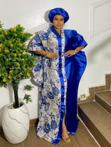 REGAL FLORAL BUBU (ROYAL BLUE)