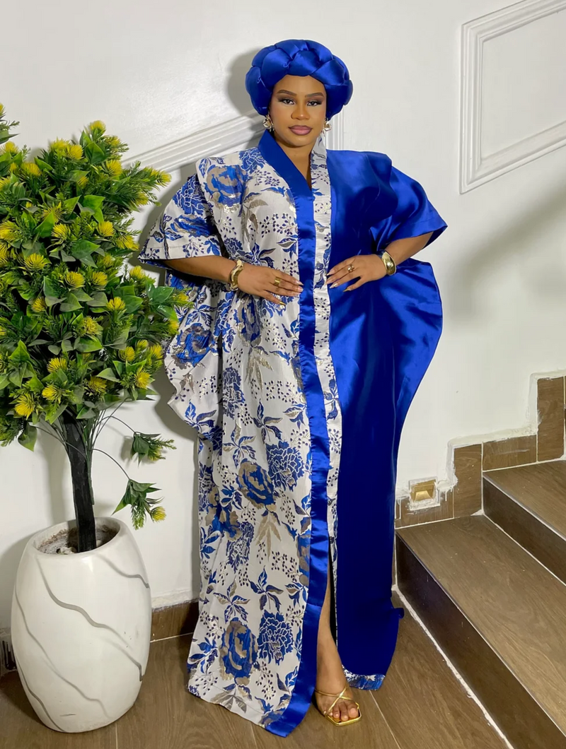 REGAL FLORAL BUBU (ROYAL BLUE)
