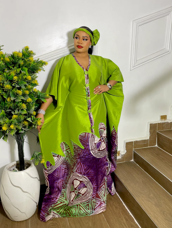 HERITAGE BLOOM KAFTAN (OLIVE)