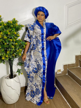 REGAL FLORAL BUBU (ROYAL BLUE)