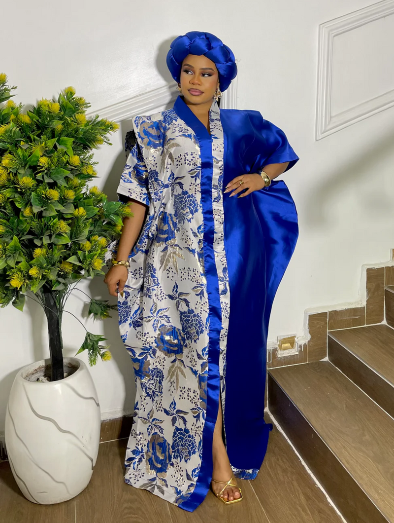 REGAL FLORAL BUBU (ROYAL BLUE)