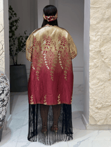 FRINGE LUXE KAFTAN (BURGURNDY/GOLD)