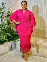 FRINGE LUXE SET (PINK)