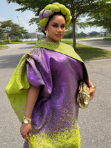 OMBRE MAJESTIC BUBU (PURPLE/OLIVE GREEN)