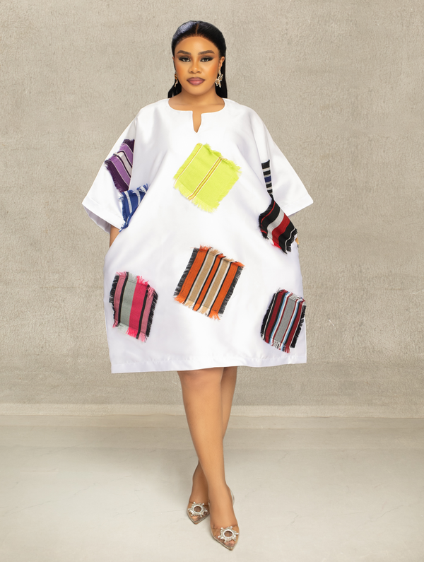 PATCHWORK ROYALTY  LUXE BUBU (WHITE)