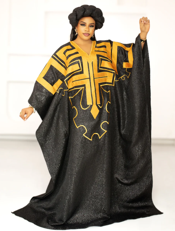 DYNASTY EMBROIDERED BROCADE (BLACK)