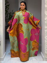 FLORAL MAJESTIC BUBU (PINK/GREEN)