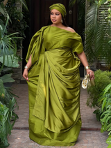 GODDESS DRAPE BUBU (OLIVE)