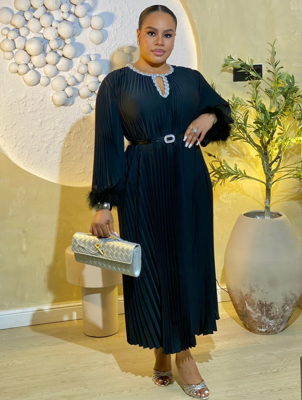 NOIR LUXE DRESS (BLACK)