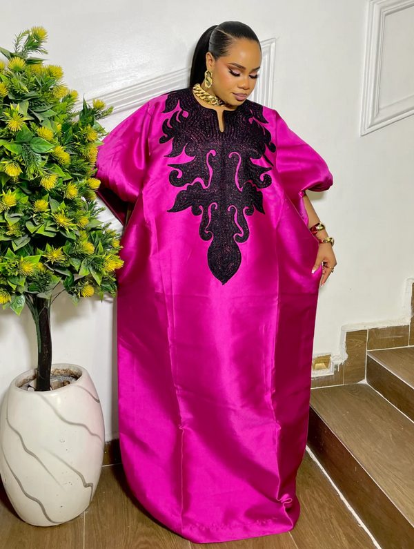 ROYAL EMBROIDERED BUBU (FUCHSIA)