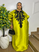 ROYAL EMBROIDERED BUBU (NEON YELLOW)