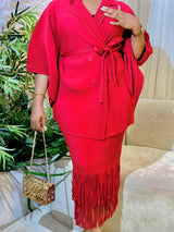 FRINGE LUXE SET (BURGUNDY)