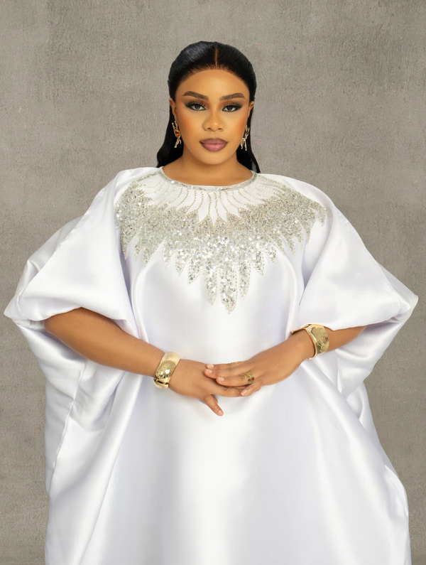 WHITE ROYALE KAFTAN (WITHOUT SLIT)
