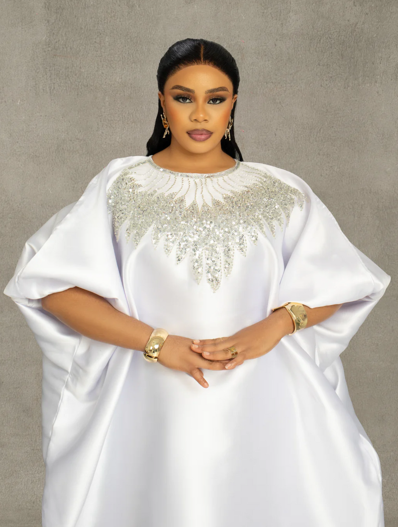 WHITE ROYALE KAFTAN (WITHOUT SLIT)