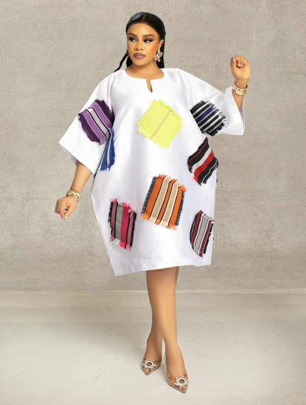 PATCHWORK ROYALTY  LUXE BUBU (WHITE)