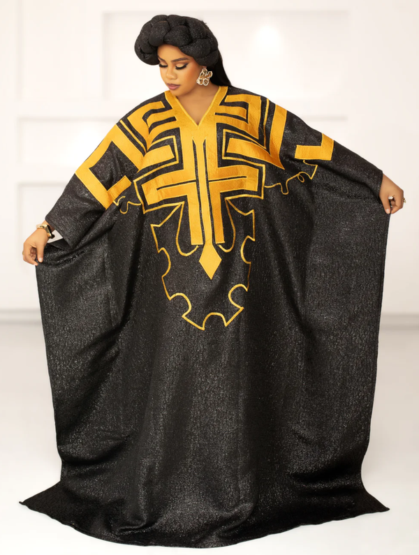 DYNASTY EMBROIDERED BROCADE (BLACK)