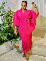 FRINGE LUXE SET (PINK)
