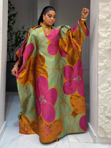FLORAL MAJESTIC BUBU (PINK/GREEN)