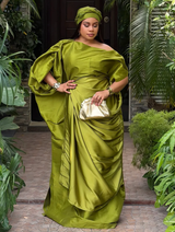 GODDESS DRAPE BUBU (OLIVE)