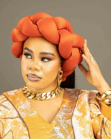 ZURI AFRICAN BRAIDED HAIRBAND (Orange)