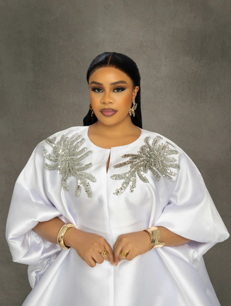 WHITE ROYALE KAFTAN (WITH SLIT)