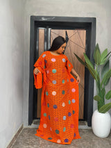 Tha Polka Dot Dream Kaftan (Orange)