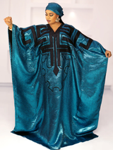 DYNASTY EMBROIDERED BROCADE (TURQUISE)