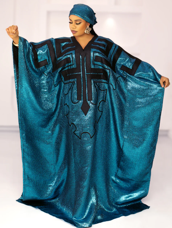DYNASTY EMBROIDERED BROCADE (TURQUISE)