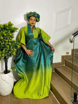ROYAL RADIANCE TWO TONED BROCADE (OLIVE/GREEN)