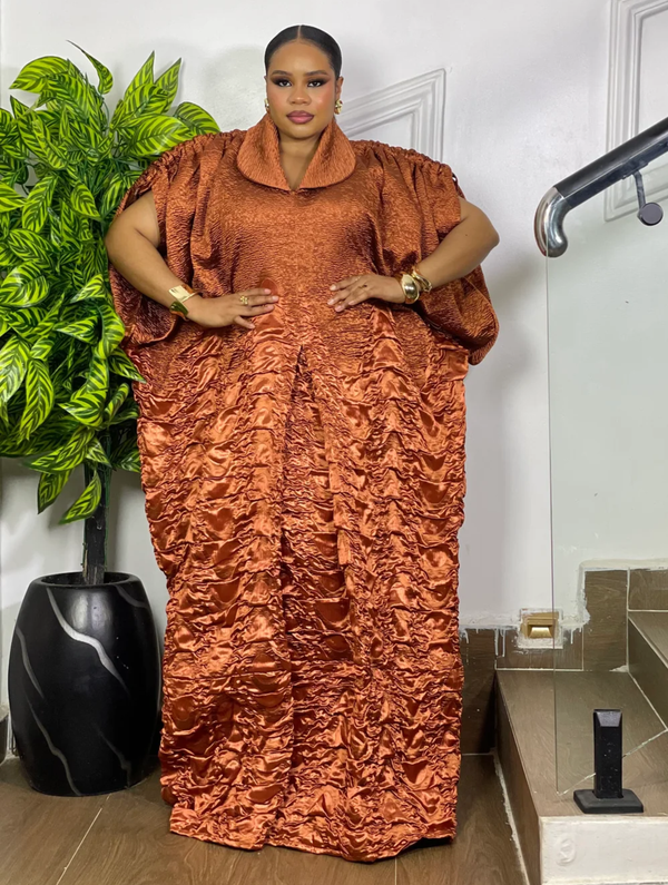 LUXE RIPPLE BROCADE (BURNT ORANGE)