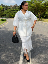 FRINGE LUXE SET (WHITE)