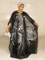 3D ORGANDI BROCADE (GREY)