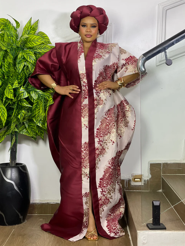 REGAL FLORAL BUBU (BURGUNDY)