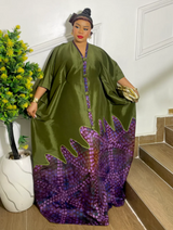 HERITAGE BLOOM KAFTAN (ARMY GREEN)