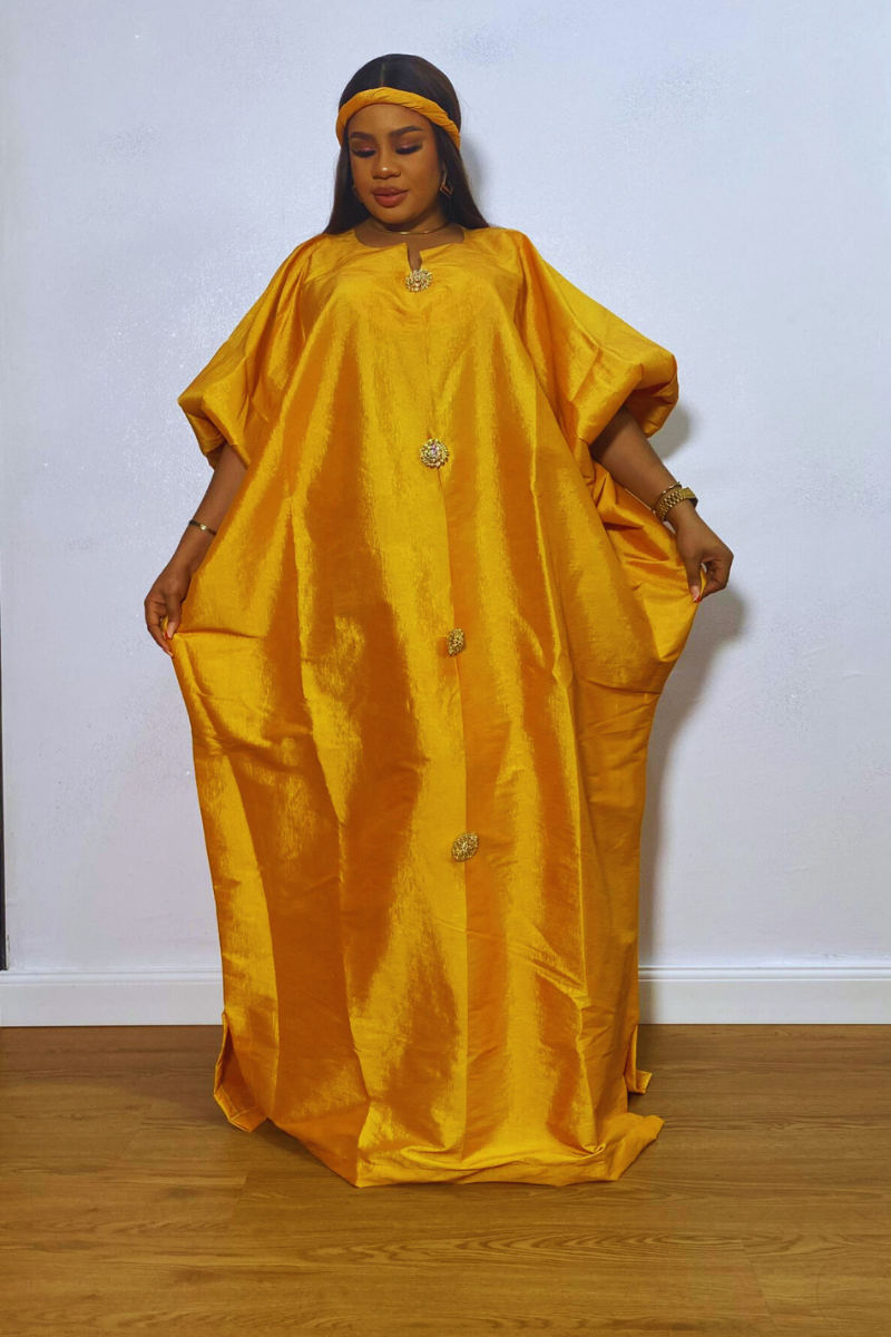 Buttoned Grandeur Bubu (Mustard)