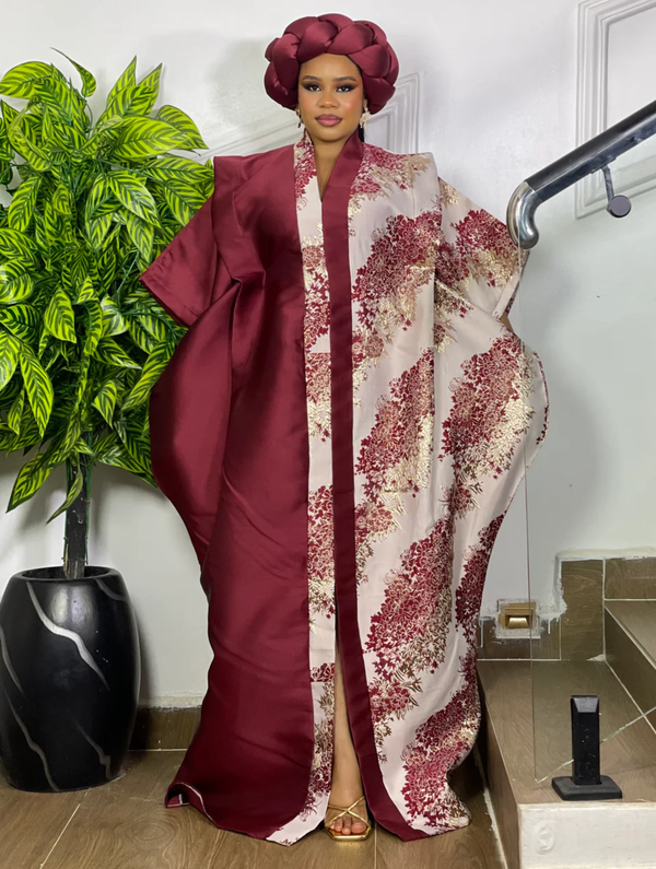 REGAL FLORAL BUBU (BURGUNDY)