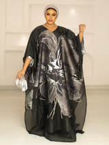 3D ORGANDI BROCADE (GREY)