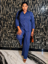ELISE  SET (NAVY BLUE)