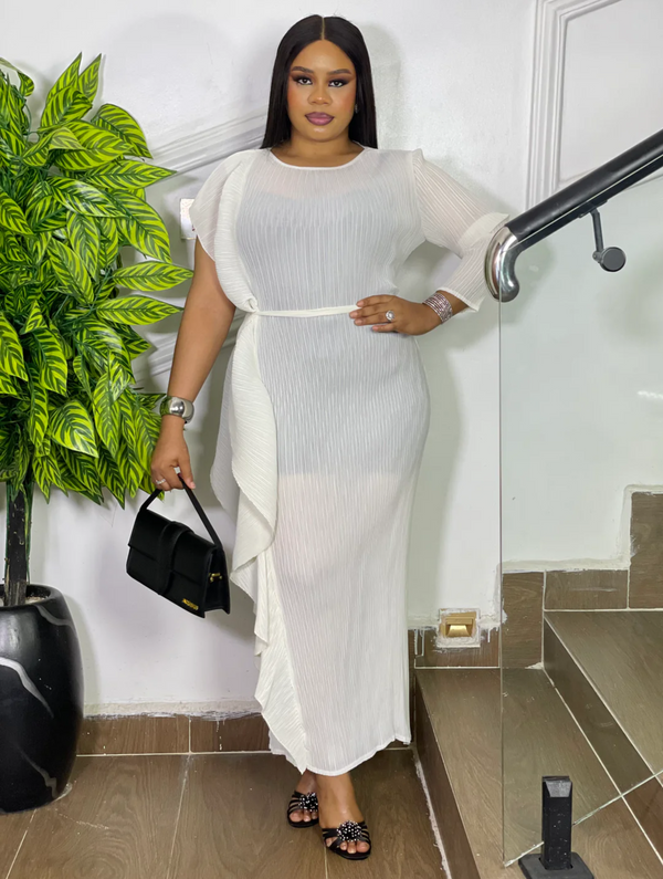 MAJESTIC WAVE DRESS (WHITE)