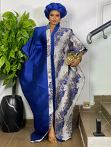 REGAL FLORAL BUBU (ROYAL BLUE)