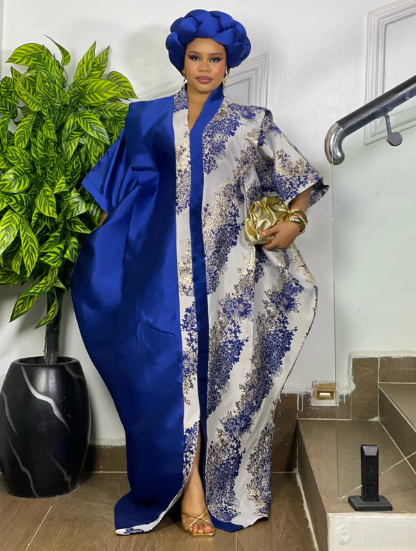 REGAL FLORAL BUBU (ROYAL BLUE)