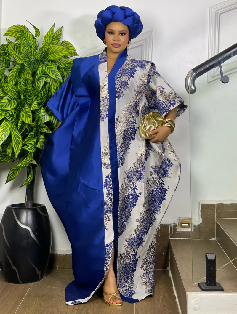 REGAL FLORAL BUBU (ROYAL BLUE)