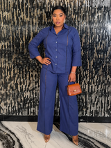 ELISE  SET (NAVY BLUE)